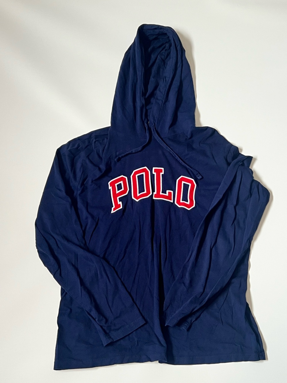 Polo by Ralph Lauren Navy Hoodie with Red Lettering